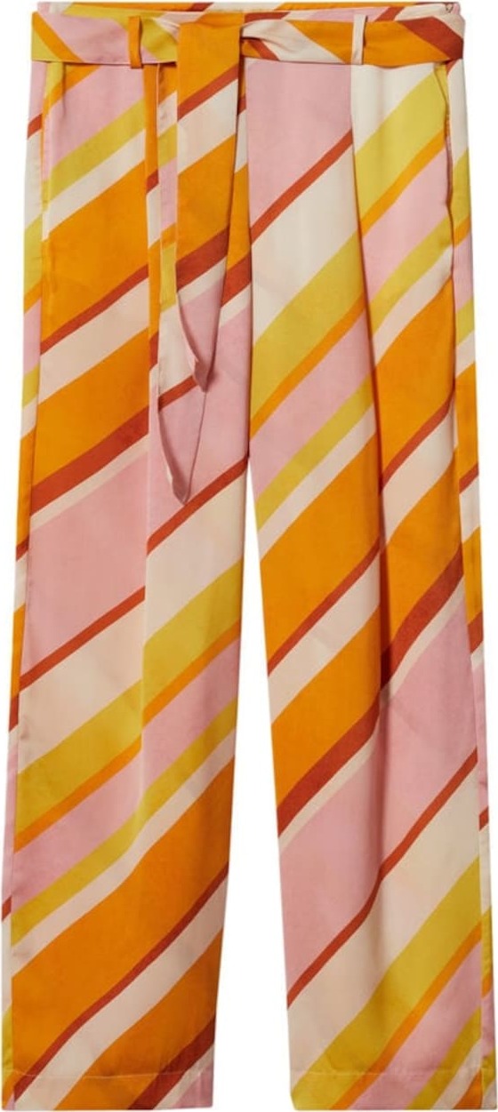 MANGO Kalhoty se sklady v pase 'Odilia' žlutá / oranžová / růžová / krvavě červená / bílá