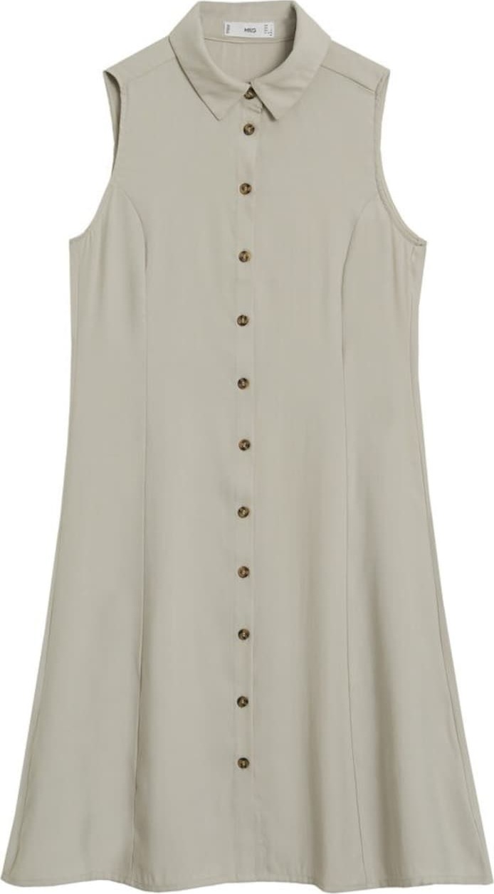 MANGO Košilové šaty 'Bowie' světle šedá