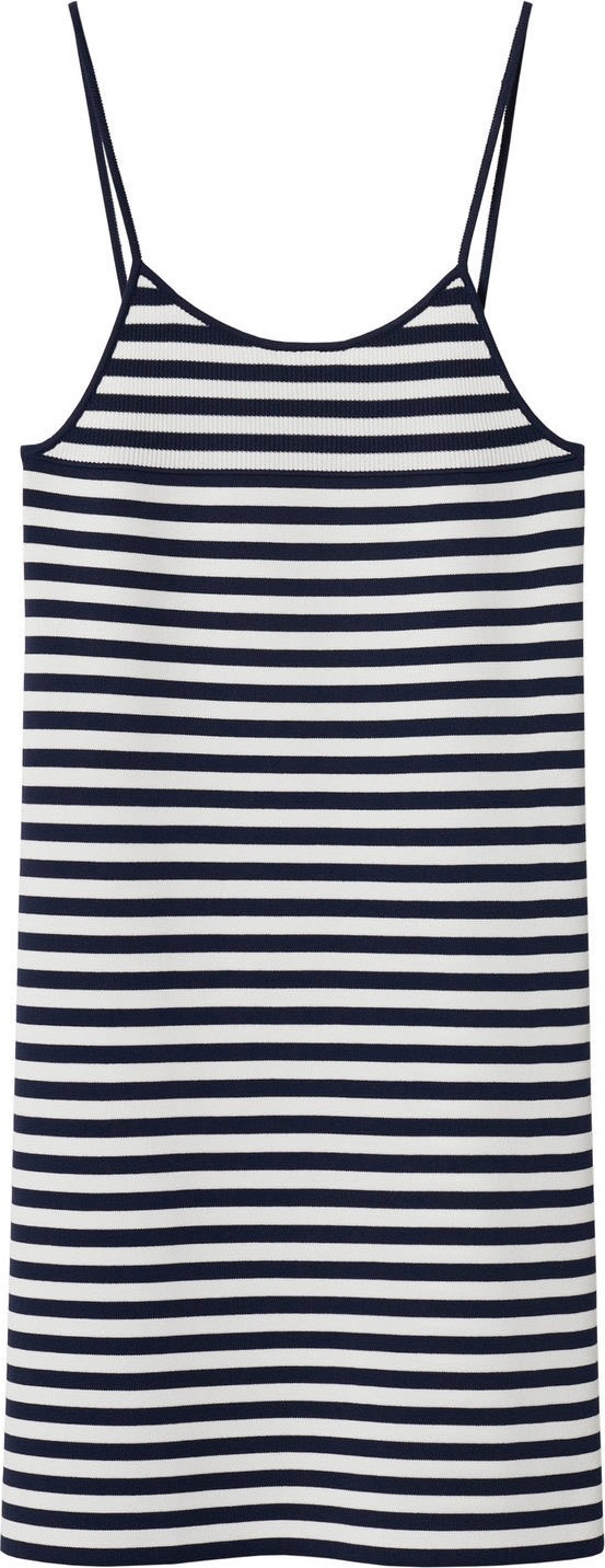 MANGO Letní šaty 'SARI' námořnická modř / bílá