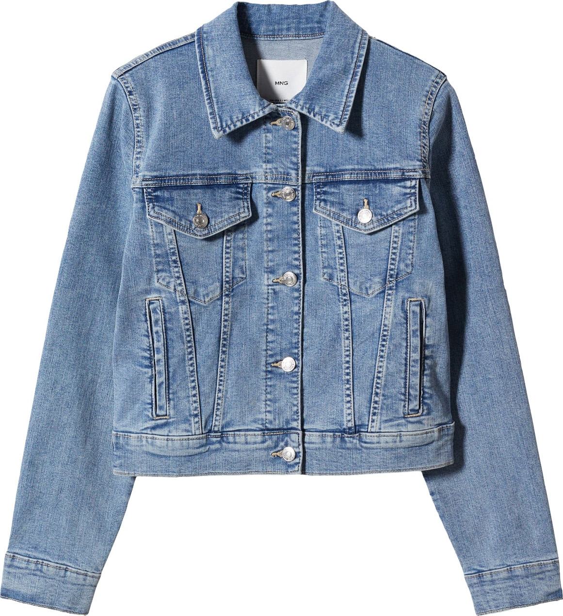MANGO Přechodná bunda 'VICKY' modrá džínovina