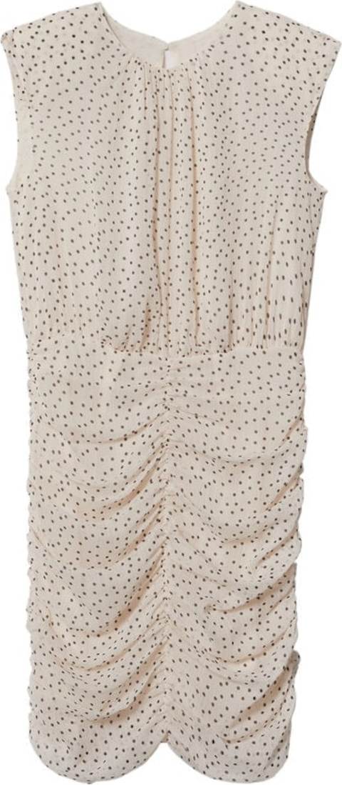 MANGO Šaty 'Doty' krémová / černá