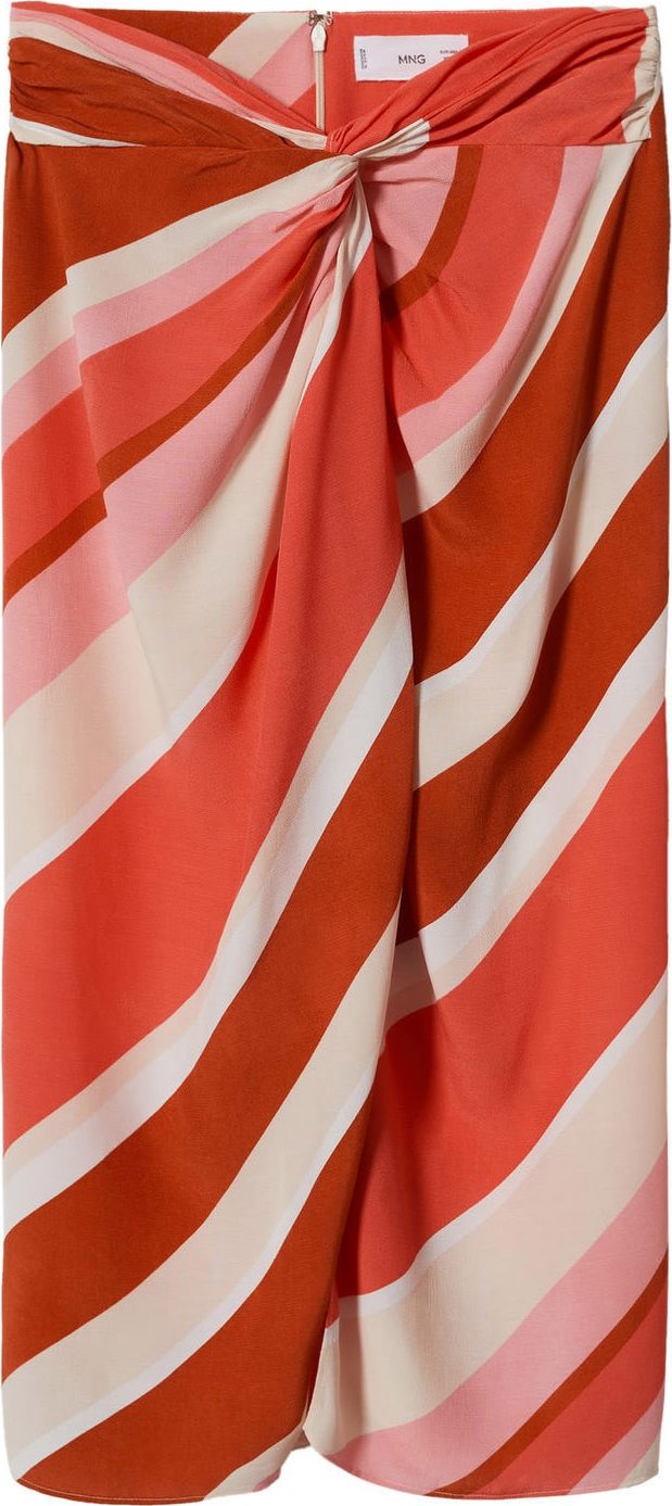 MANGO Sukně 'BIO' humrová / pink / růžová / pastelově růžová / bílá