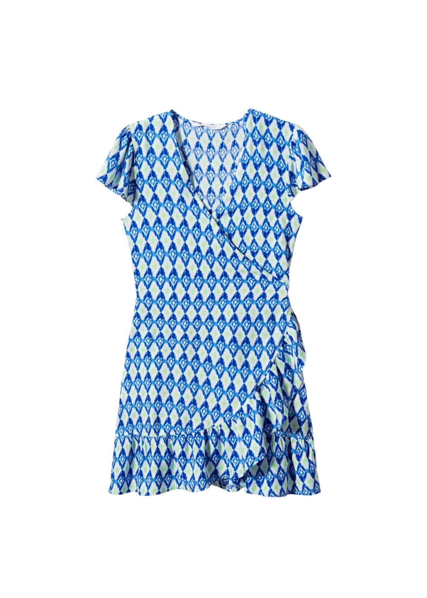 MANGO TEEN Šaty 'Libano' modrá / bílá