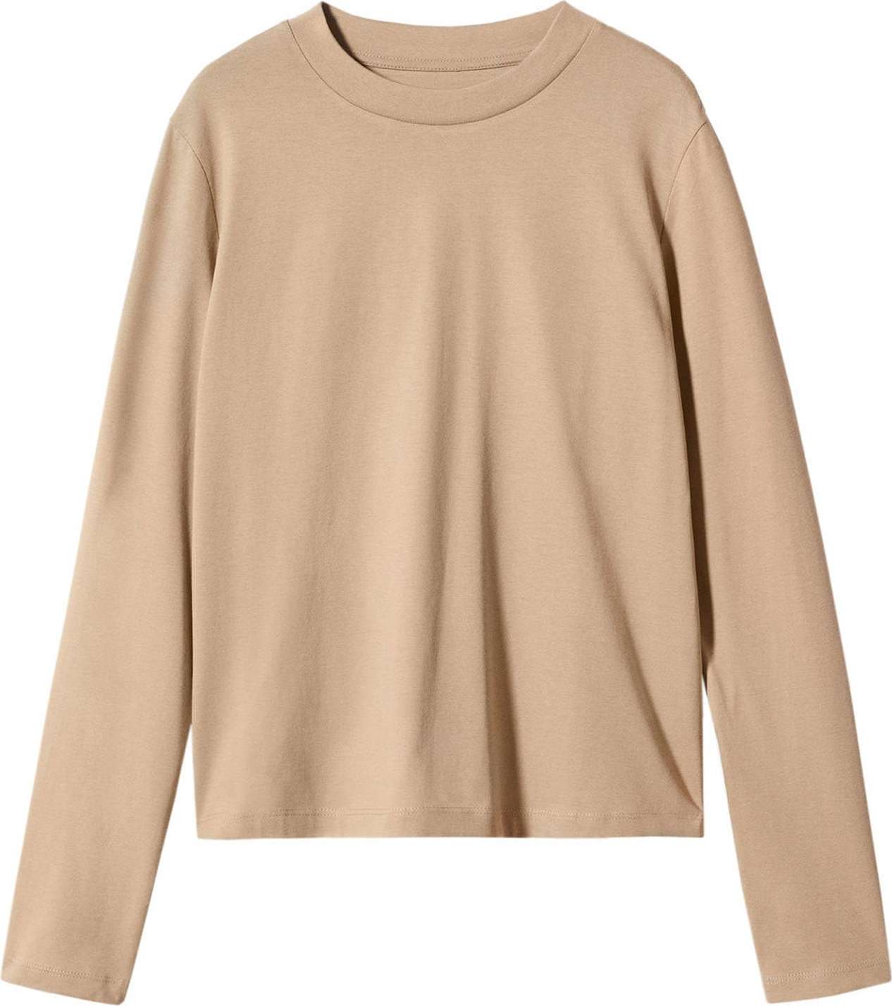 MANGO Tričko 'RIBI' světle hnědá