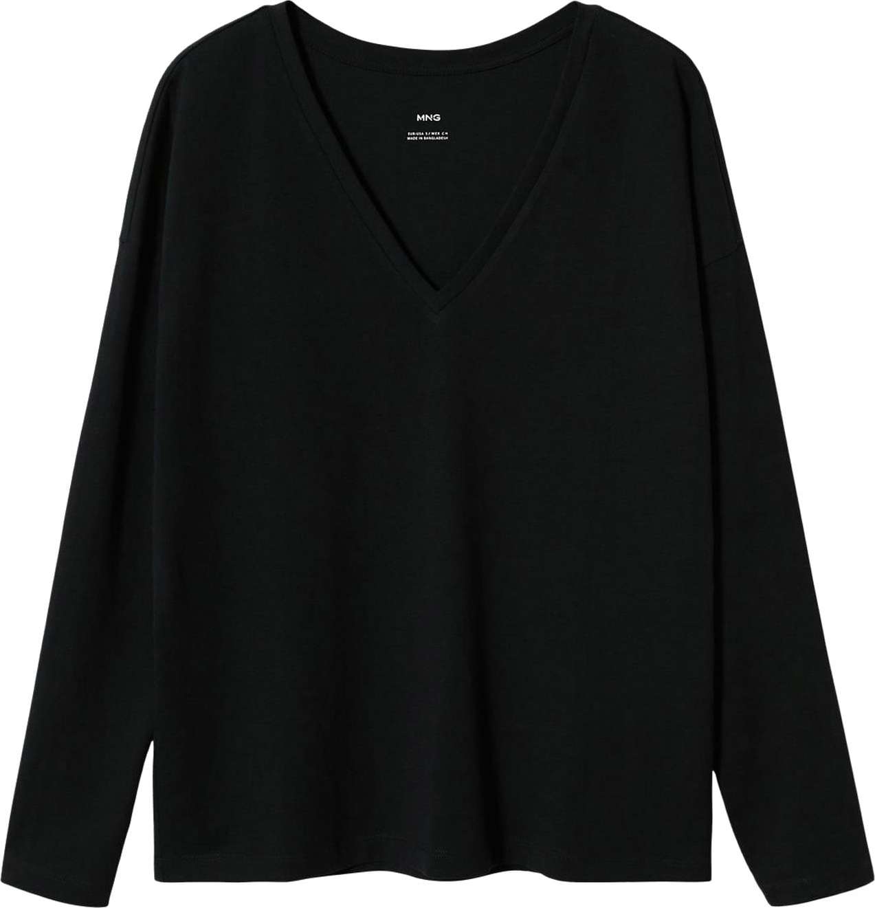 MANGO Tričko 'SACOV' černá