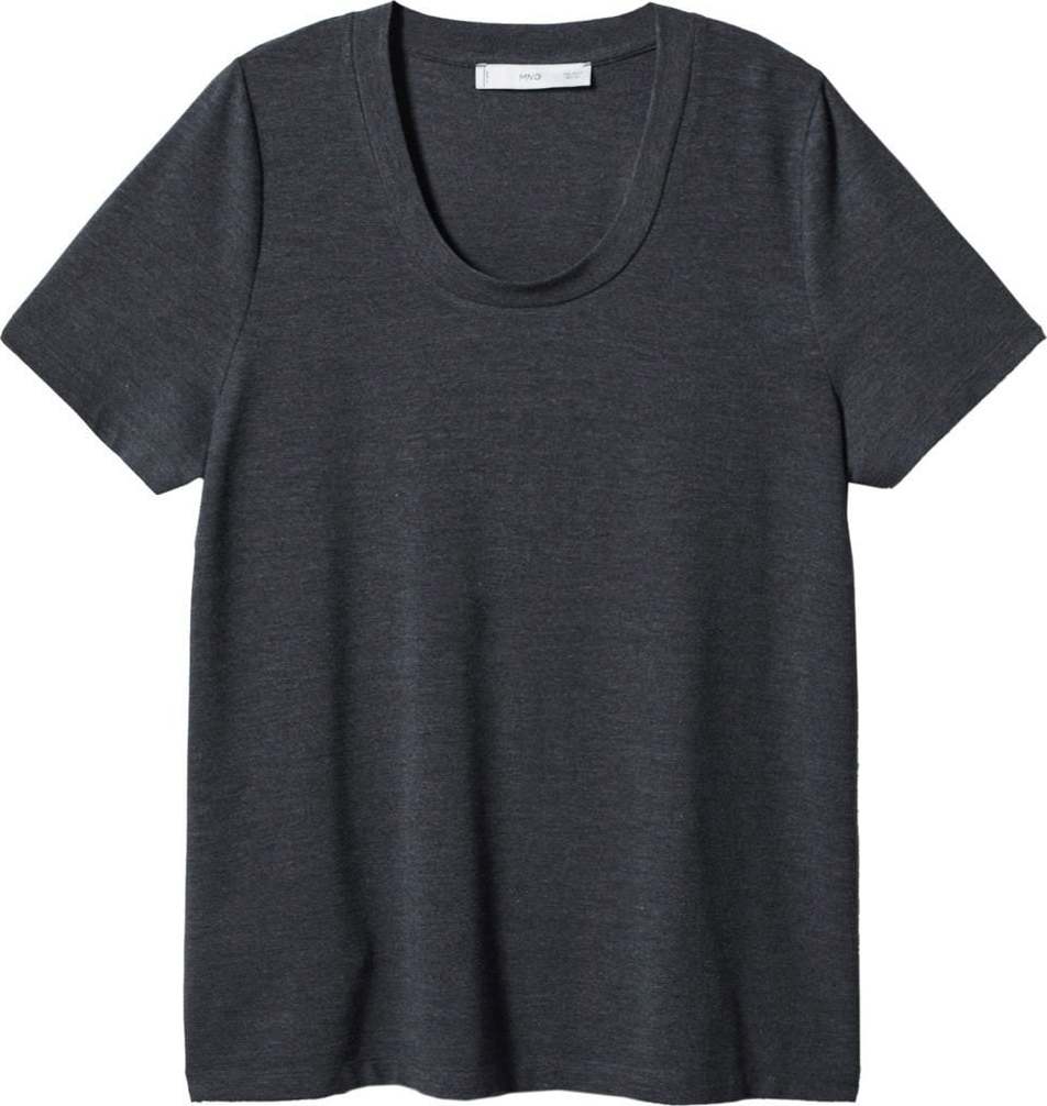 MANGO Tričko 'VISCA' tmavě šedá