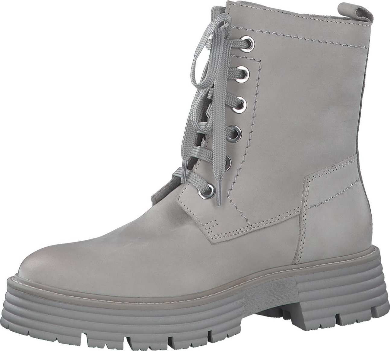 MARCO TOZZI Šněrovací kozačky šedá