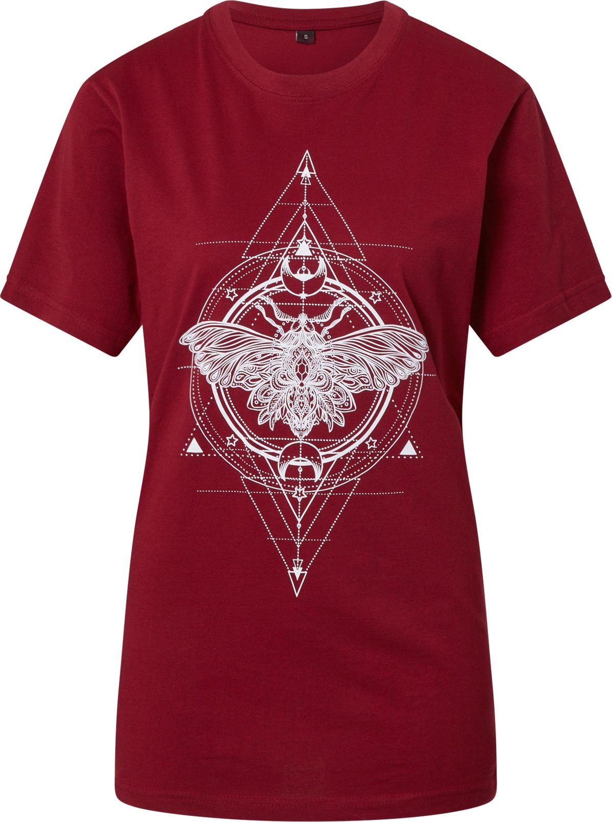 Merchcode Tričko burgundská červeň / bílá