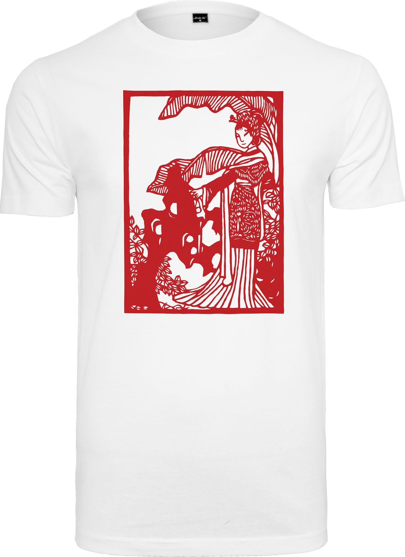 Merchcode Tričko 'Chinese Beauty' červená / bílá