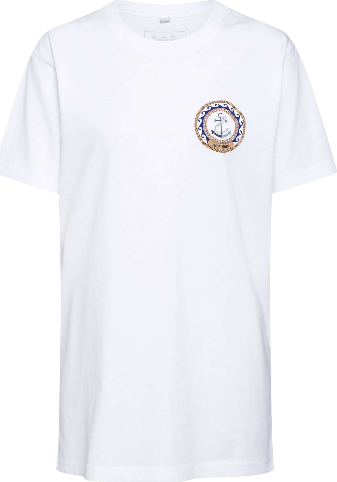 Merchcode Tričko 'Moin Moin' námořnická modř / světle hnědá / bílá