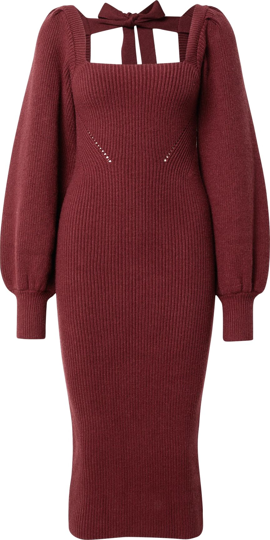 MINKPINK Úpletové šaty 'PAIGE' burgundská červeň