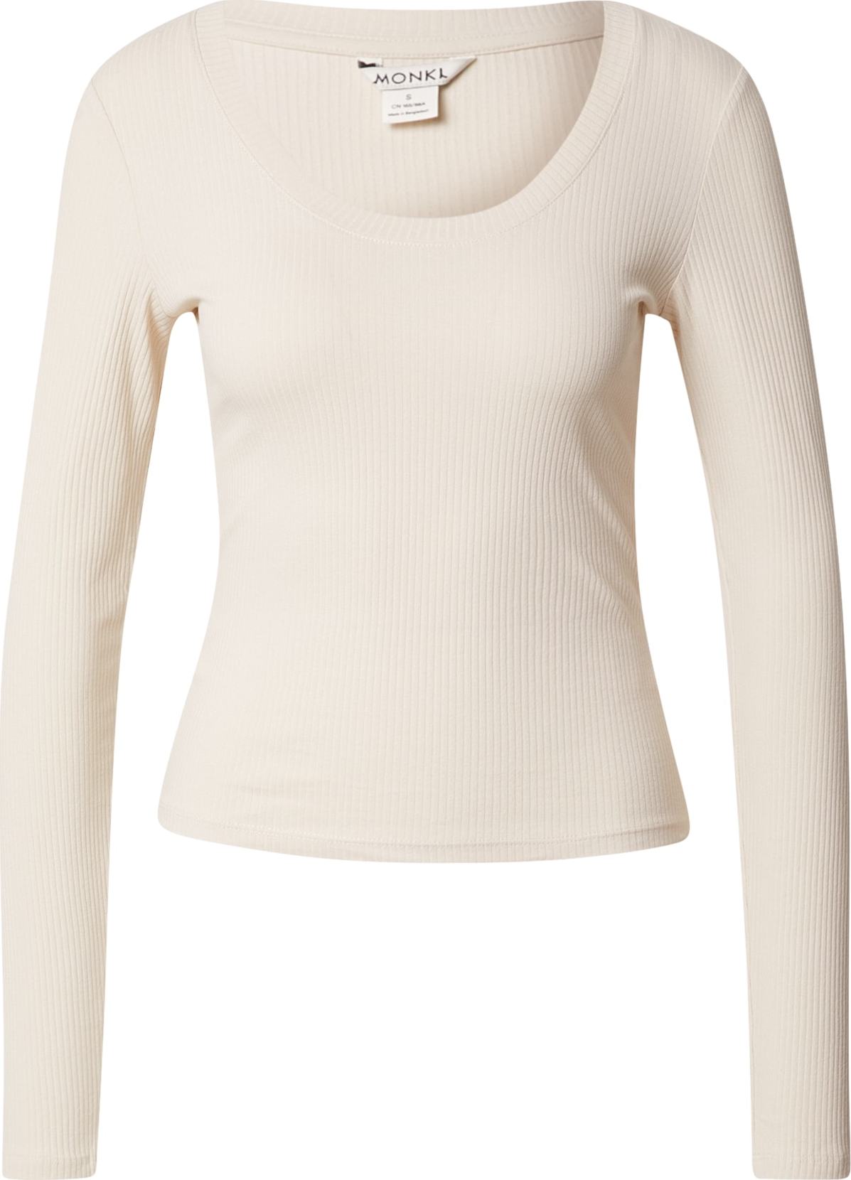 Monki Tričko barva bílé vlny