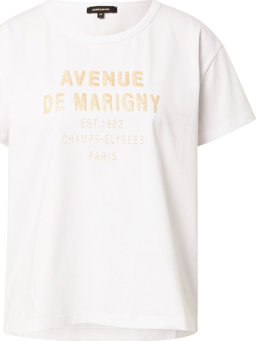 MORE & MORE Oversized tričko zlatá / bílá