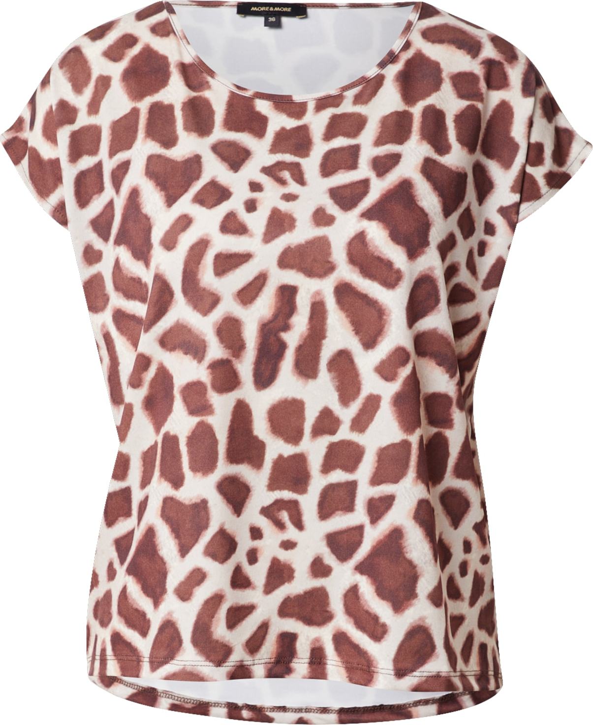 MORE & MORE Tričko krémová / hnědá