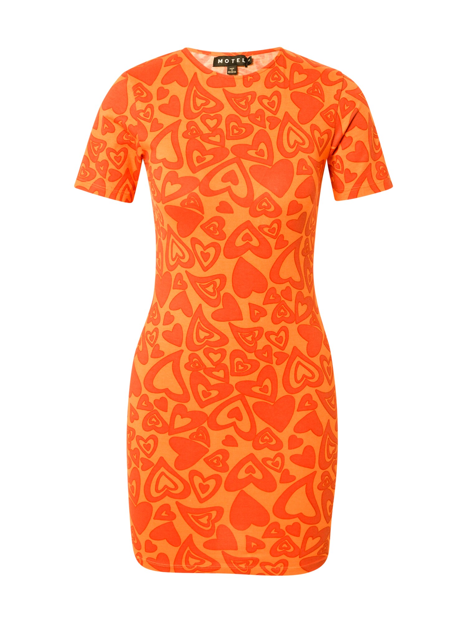Motel Šaty jasně oranžová / tmavě oranžová