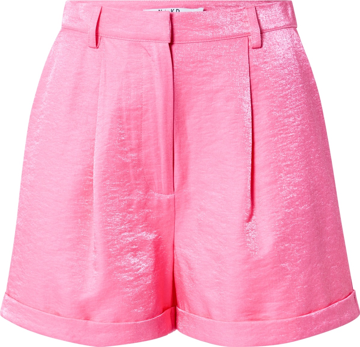 NA-KD Kalhoty se sklady v pase pink