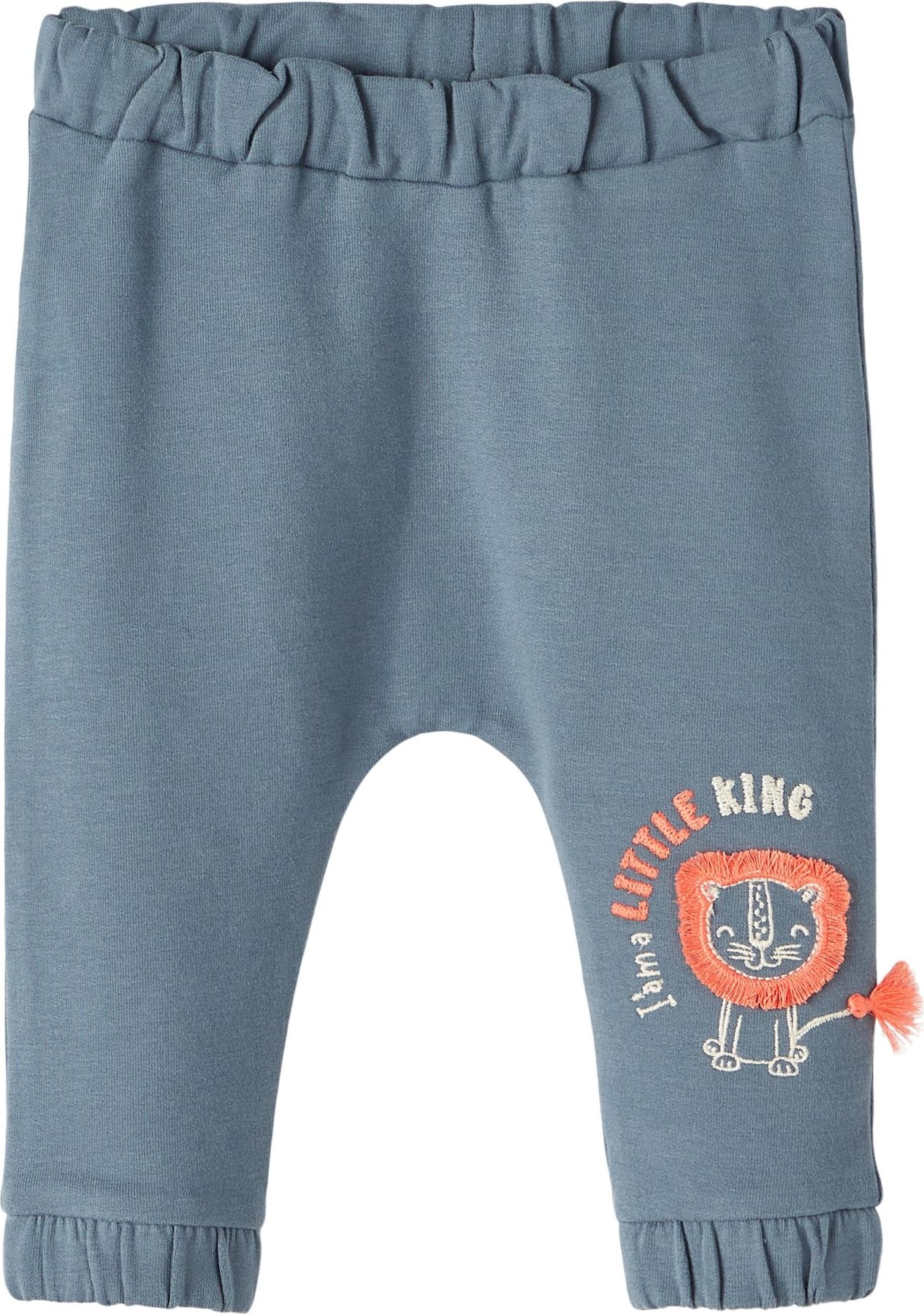 NAME IT Kalhoty 'Fafi' kouřově modrá / oranžová / bílá