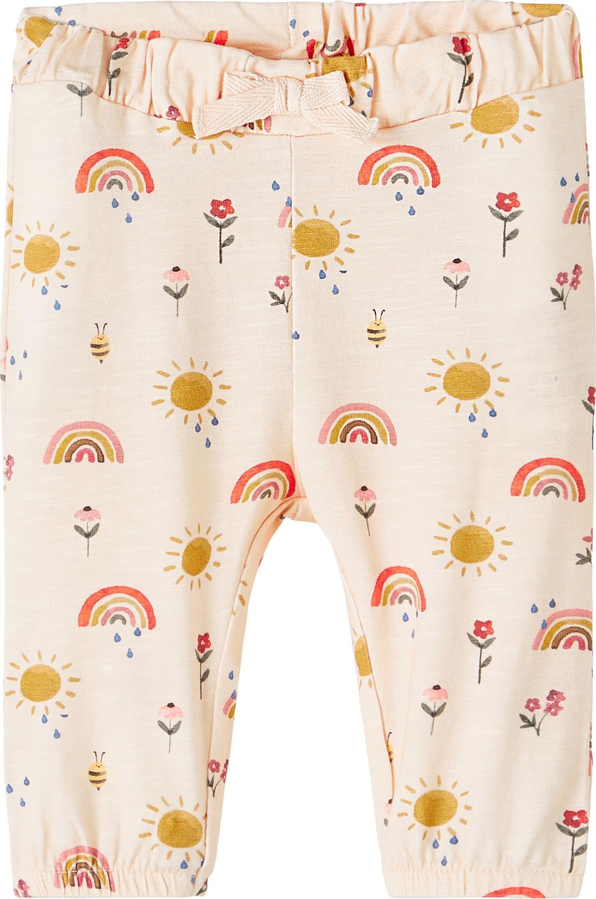 NAME IT Kalhoty 'Hania' světle béžová / zlatě žlutá / tmavě zelená / oranžově červená