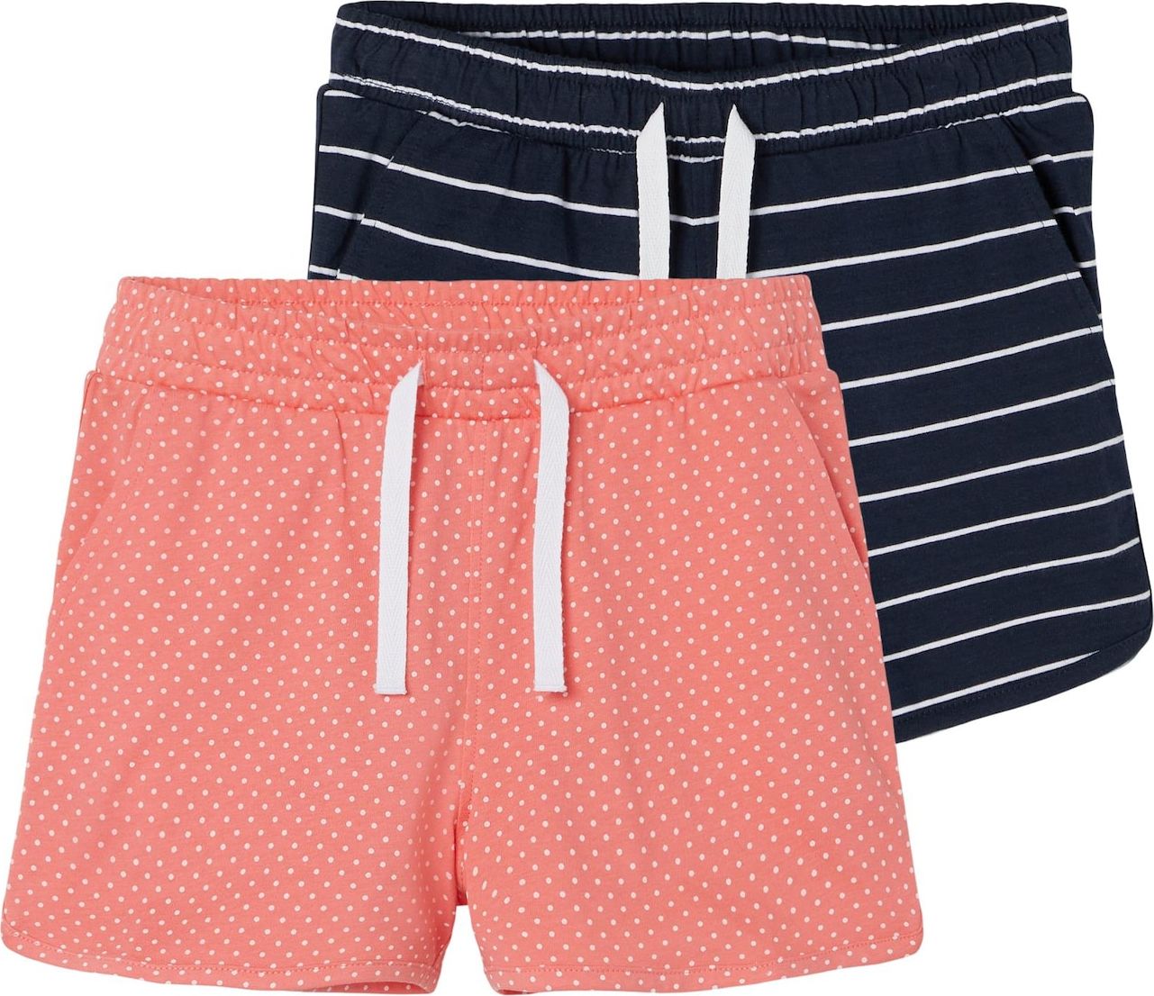 NAME IT Kalhoty 'Vamaja' tmavě modrá / korálová / bílá