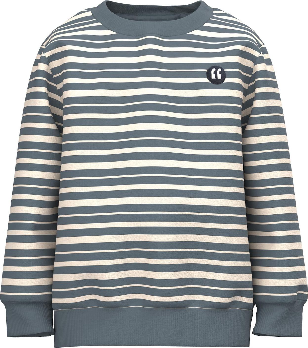 NAME IT Mikina 'FELIX' čedičová šedá / barva bílé vlny