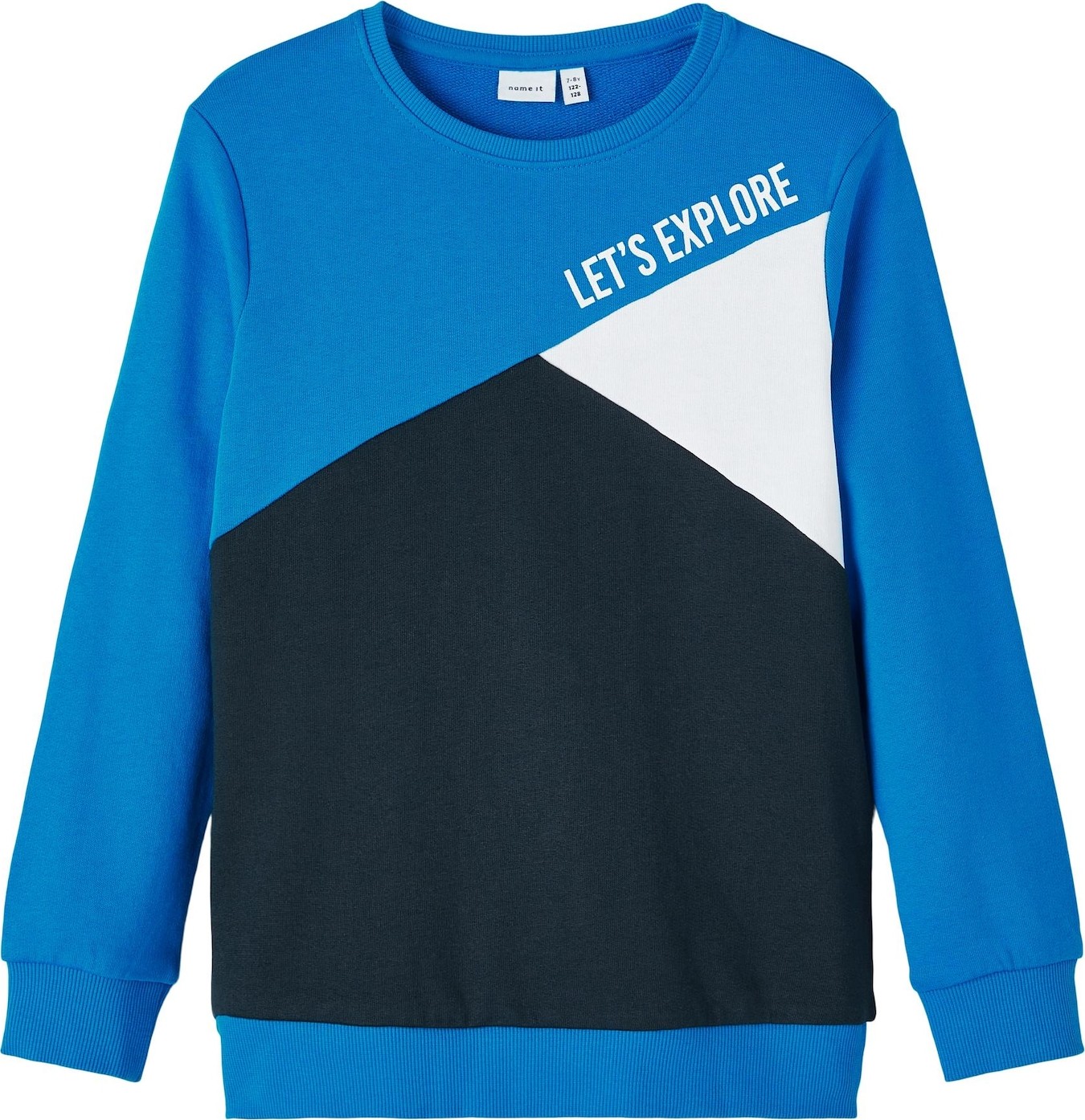 NAME IT Mikina 'Kankan' modrá / černá / bílá