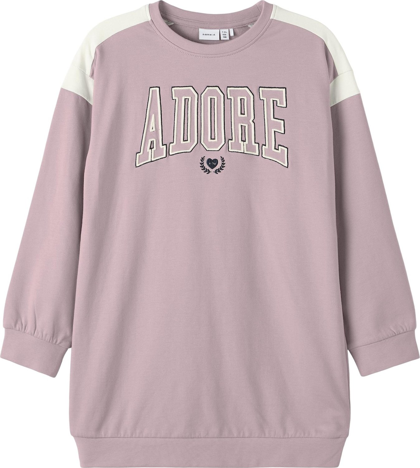 NAME IT Mikina 'KESSI' bledě fialová / černá / bílá