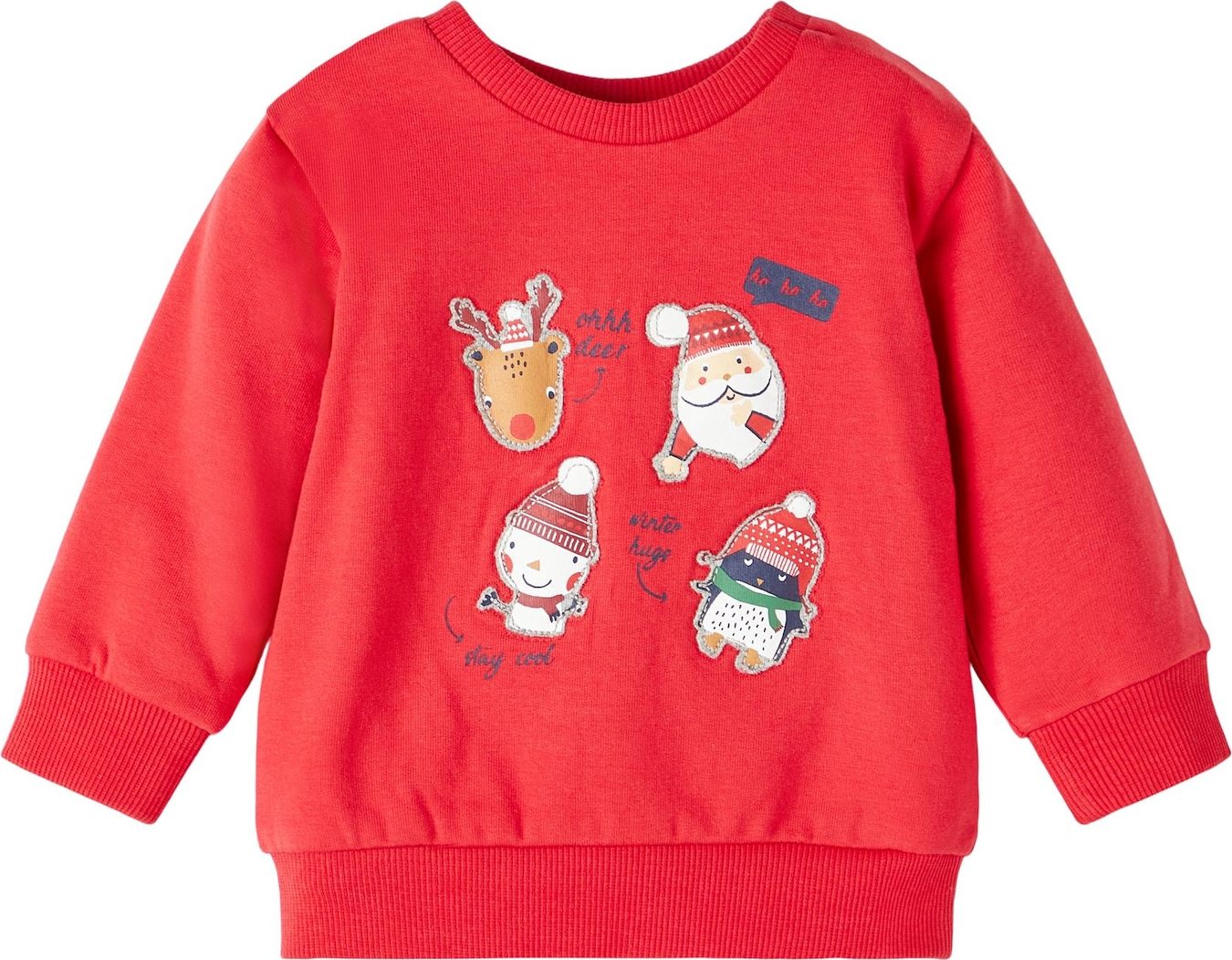 NAME IT Mikina 'RUDDE' velbloudí / námořnická modř / červená / bílá