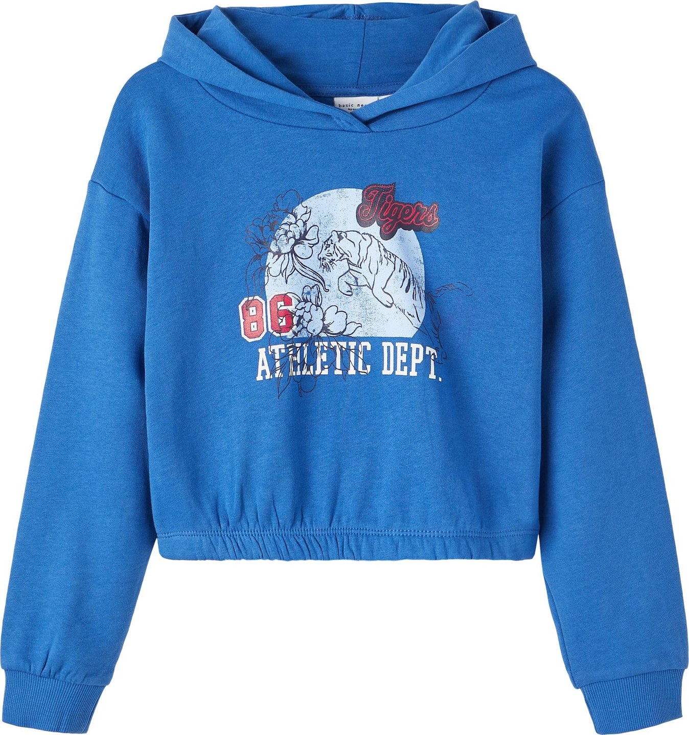 NAME IT Mikina 'Viala' modrá / červená / černá / bílá