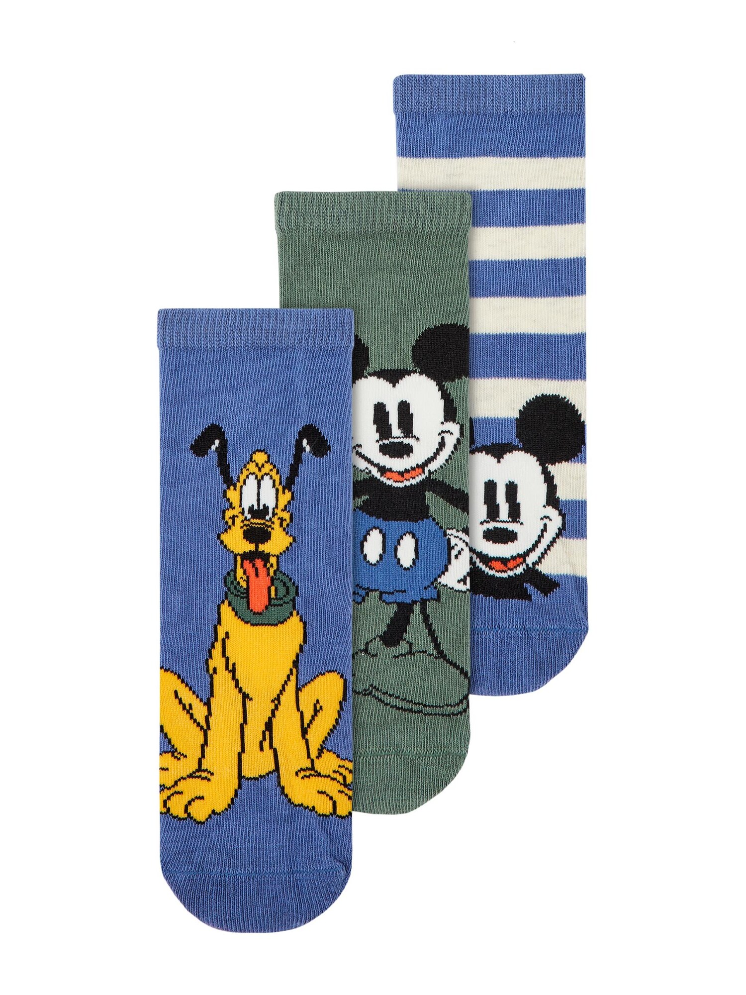 NAME IT Ponožky 'DANYX' tmavě modrá / zelená / černá / bílá