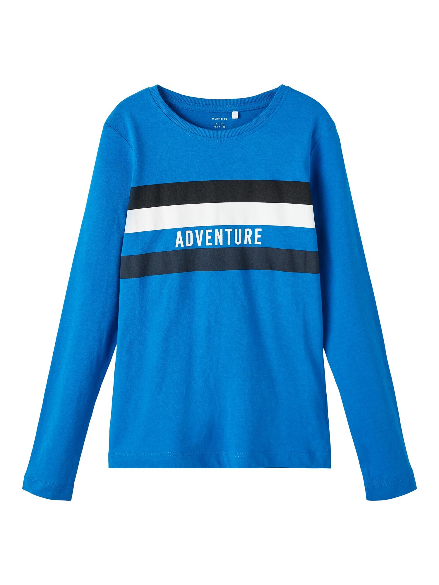 NAME IT Tričko 'Kalippe' azurová / černá / bílá