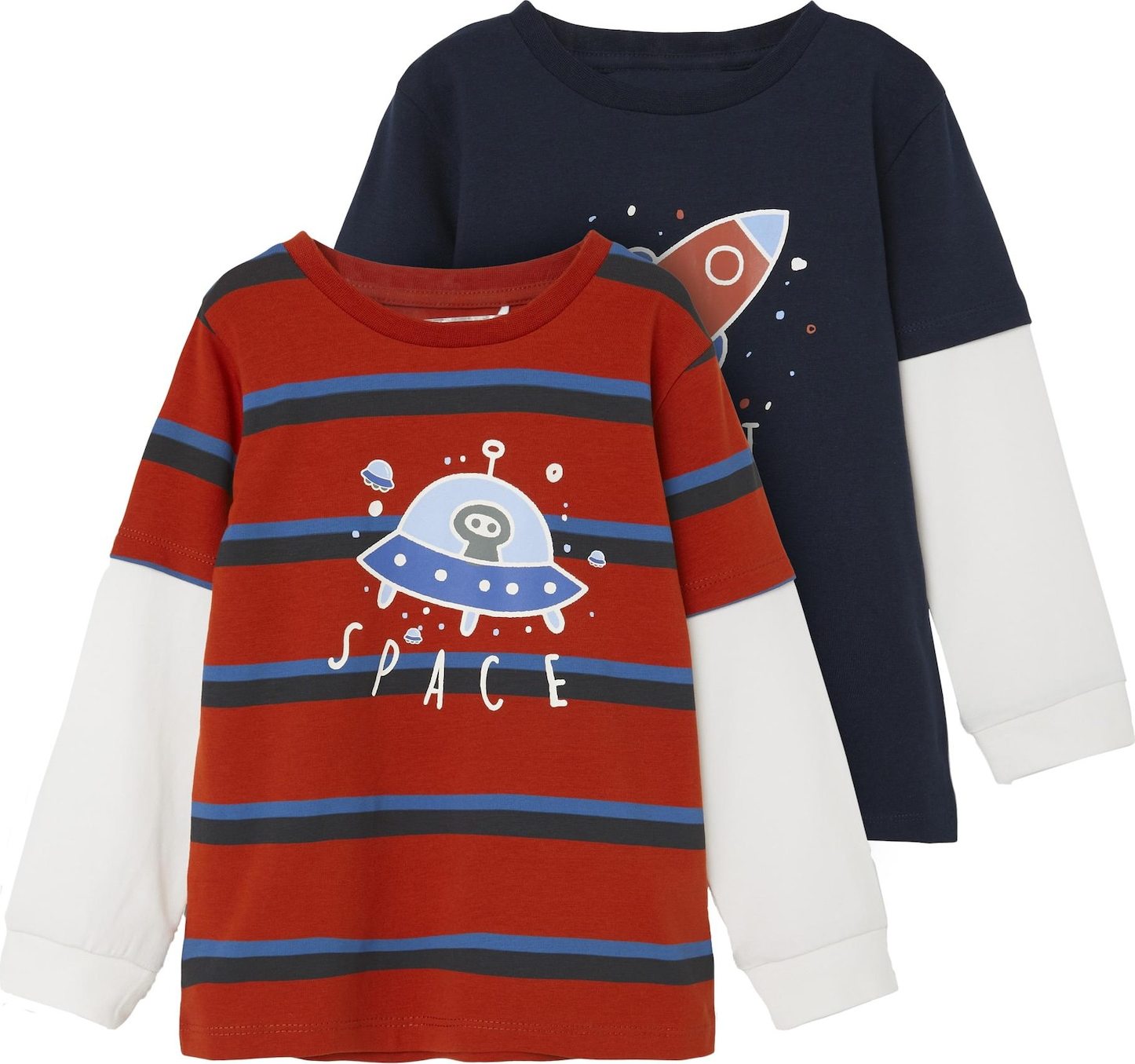 NAME IT Tričko 'Nimbo' námořnická modř / azurová / červená / bílá