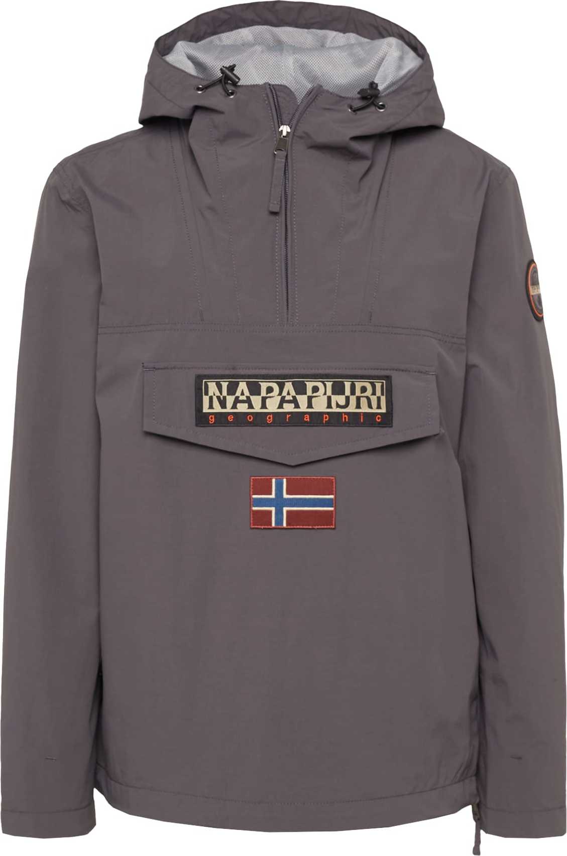 NAPAPIJRI Funkční bunda 'RAINFOREST' béžová / tmavě šedá / černá