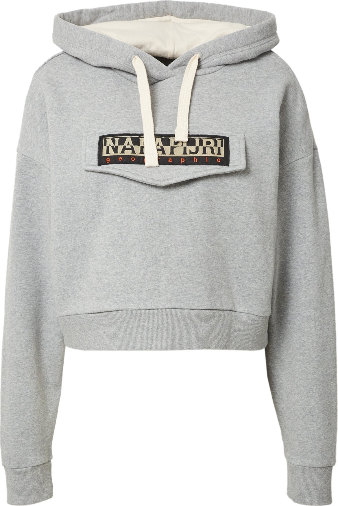 NAPAPIJRI Mikina 'BURGEE' béžová / šedý melír / oranžová / černá