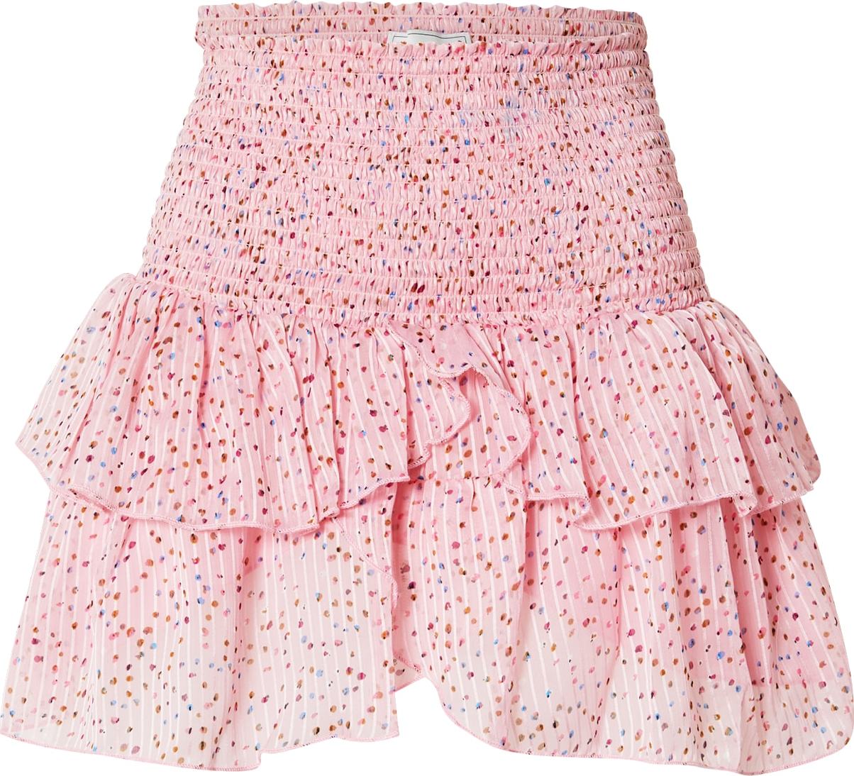 Neo Noir Sukně zelená / mix barev / světle růžová / bílá