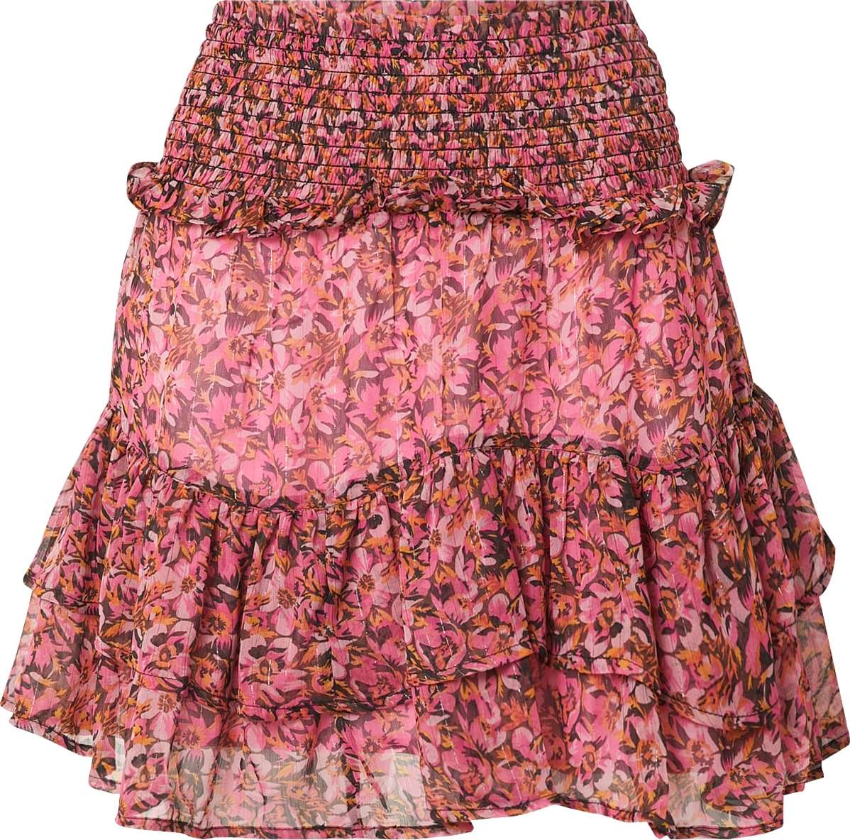Neo Noir Sukně 'Tana' koňaková / růžová / růže / černá