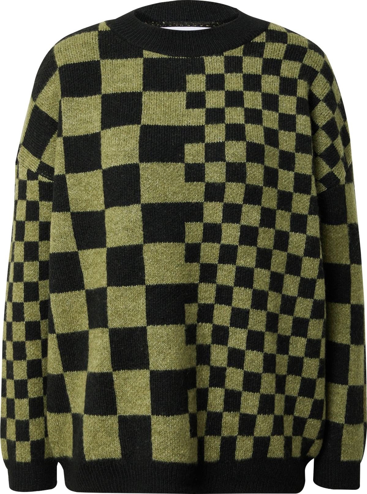 NEON & NYLON Svetr 'BIBI' khaki / černá