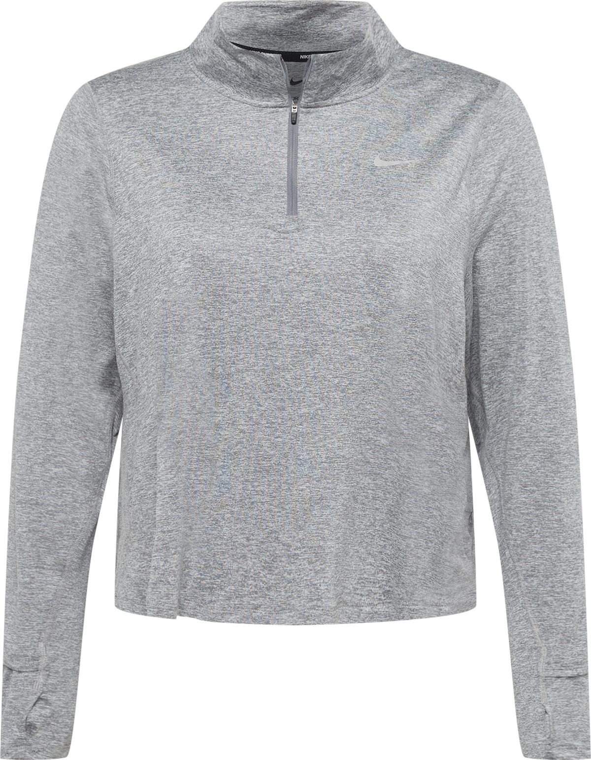 NIKE Funkční tričko šedý melír