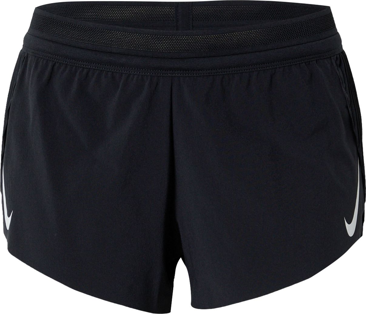 NIKE Sportovní kalhoty 'Aeroswift' černá / bílá