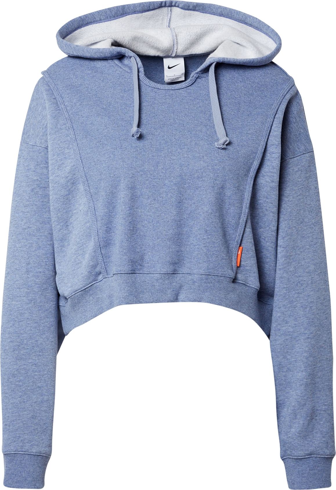 NIKE Sportovní mikina modrý melír