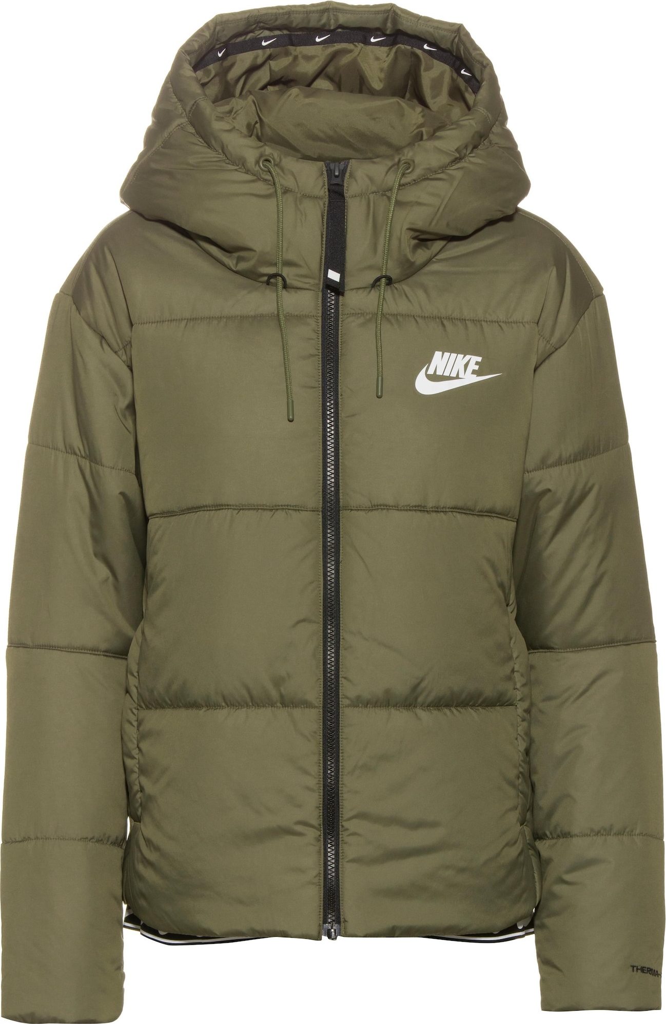 Nike Sportswear Přechodná bunda khaki / bílá