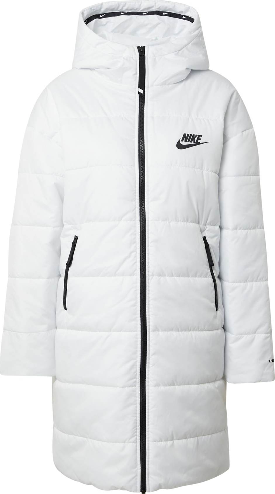 Nike Sportswear Zimní kabát černá / bílá