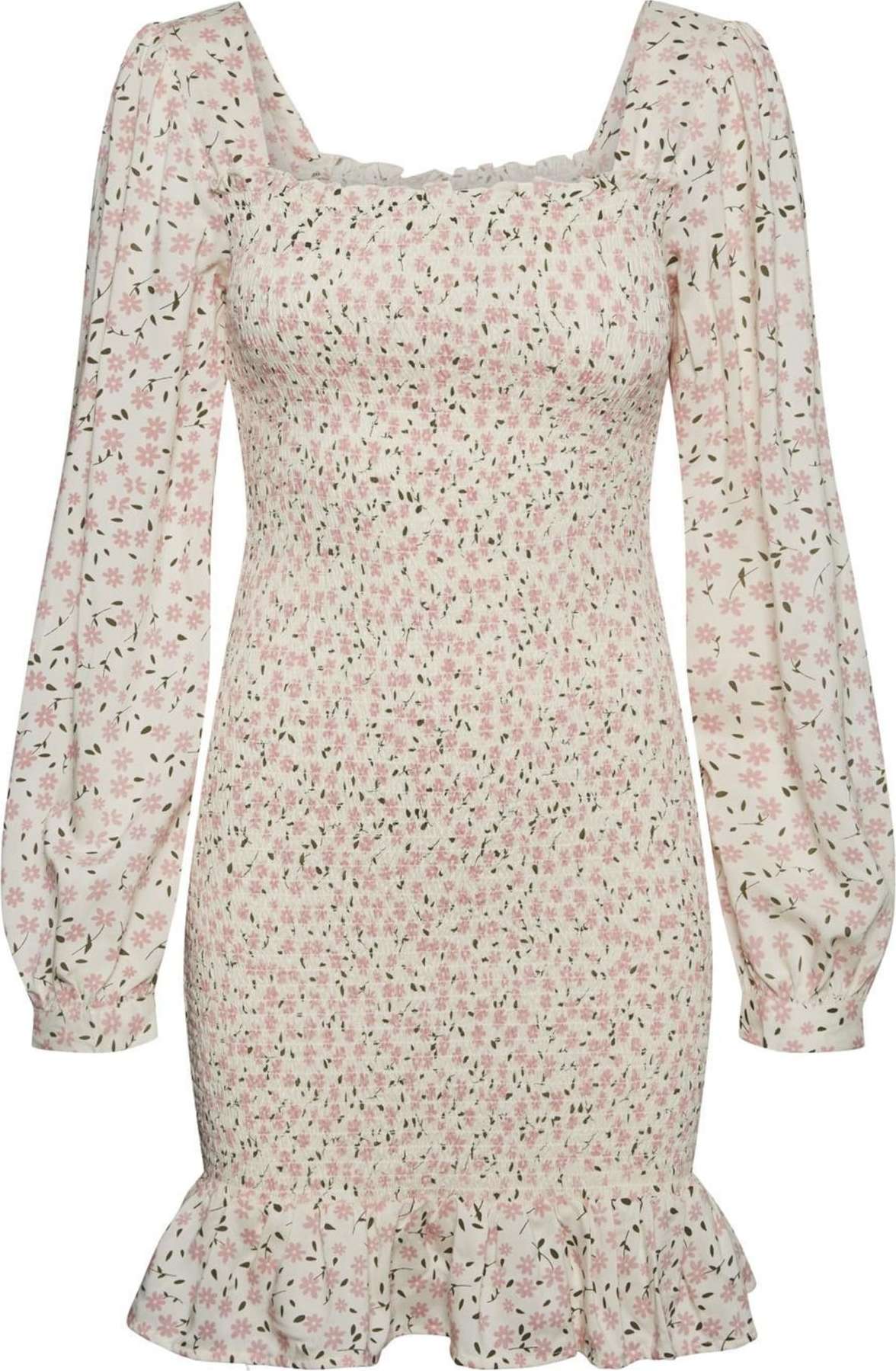 Noisy may Šaty 'Tone' světle béžová / zelená / růžová / bílá