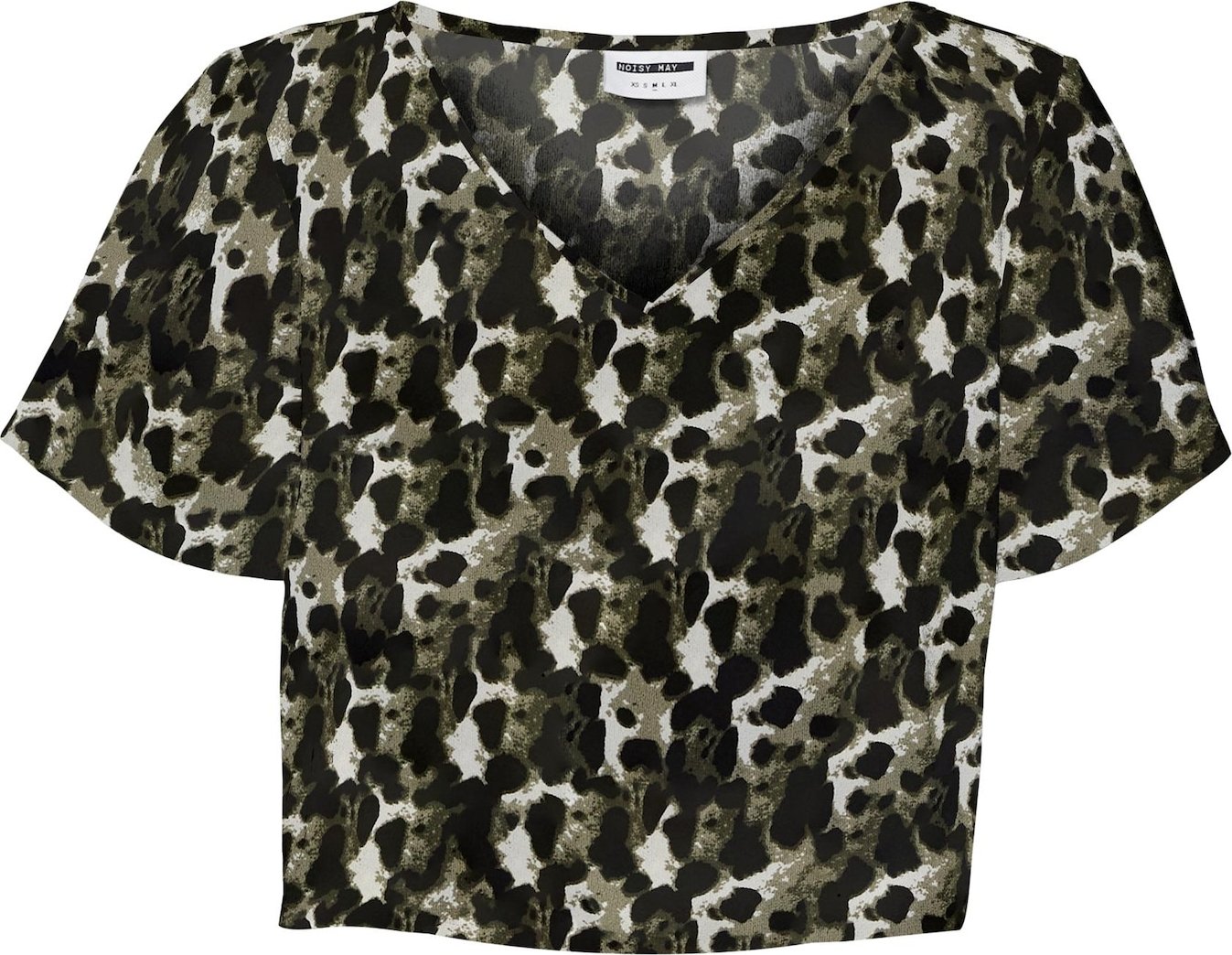 Noisy may Tričko 'CLARA' béžová / olivová / tmavě zelená