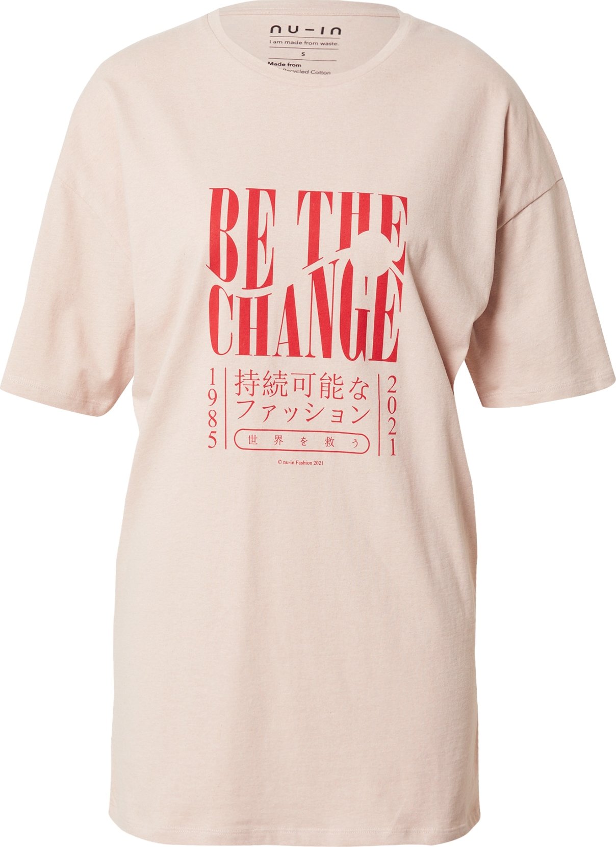 NU-IN Tričko světle růžová / ohnivá červená / černá