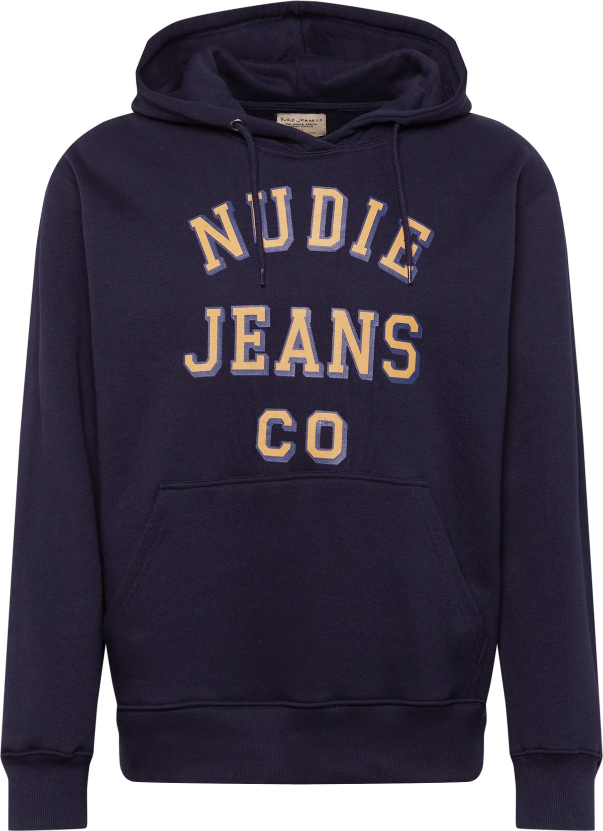 Nudie Jeans Co Mikina 'Franke' modrá / námořnická modř / jasně oranžová