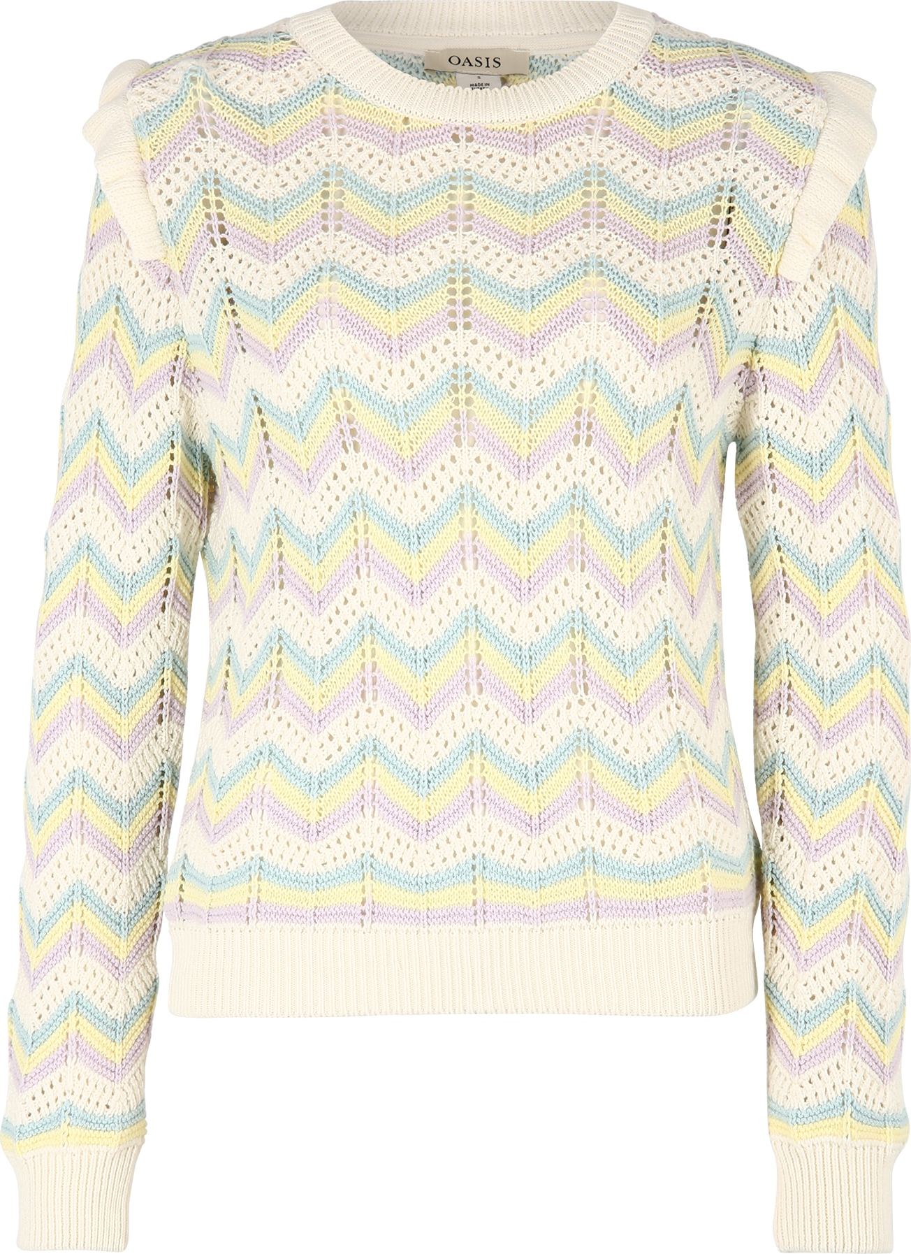 Oasis Svetr režná / žlutá / zelená / pink