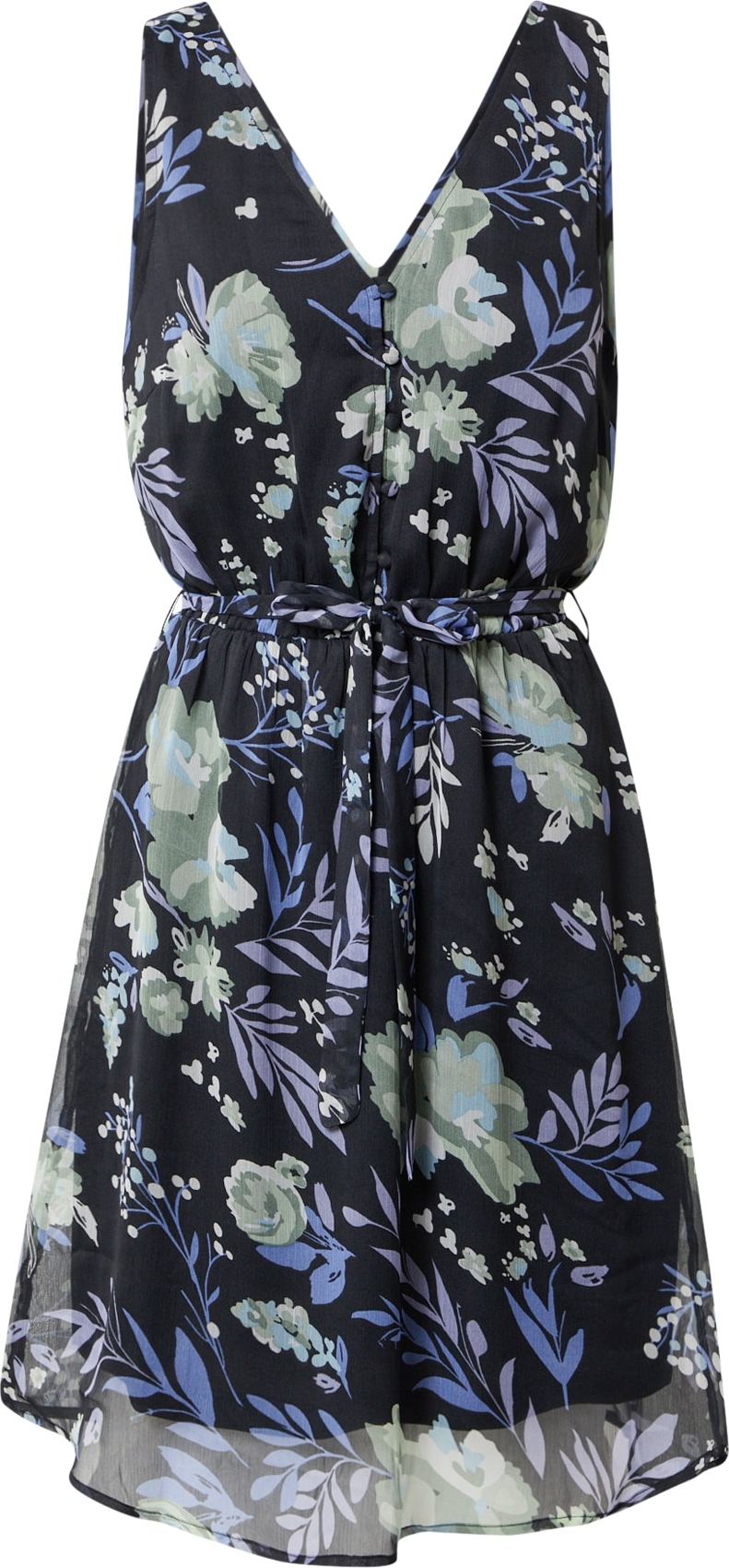 OBJECT Šaty 'FIOLA' kouřově modrá / noční modrá / pastelová modrá