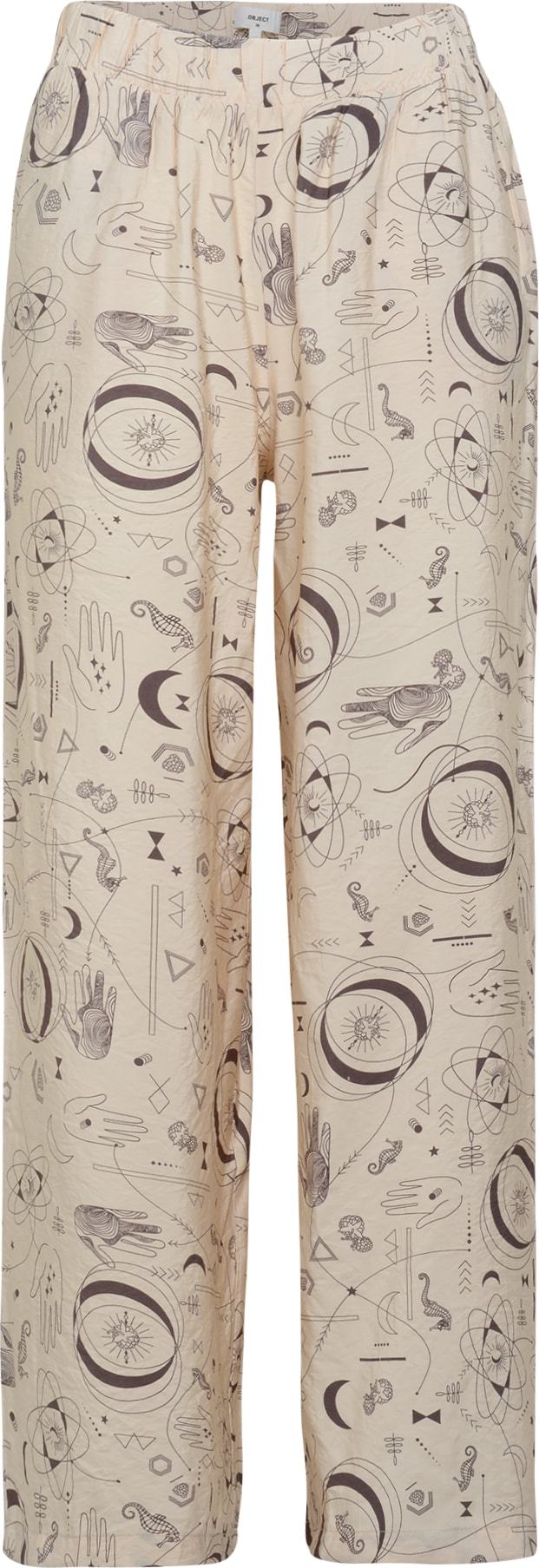 OBJECT Petite Kalhoty 'GADDI' tmavě hnědá / khaki