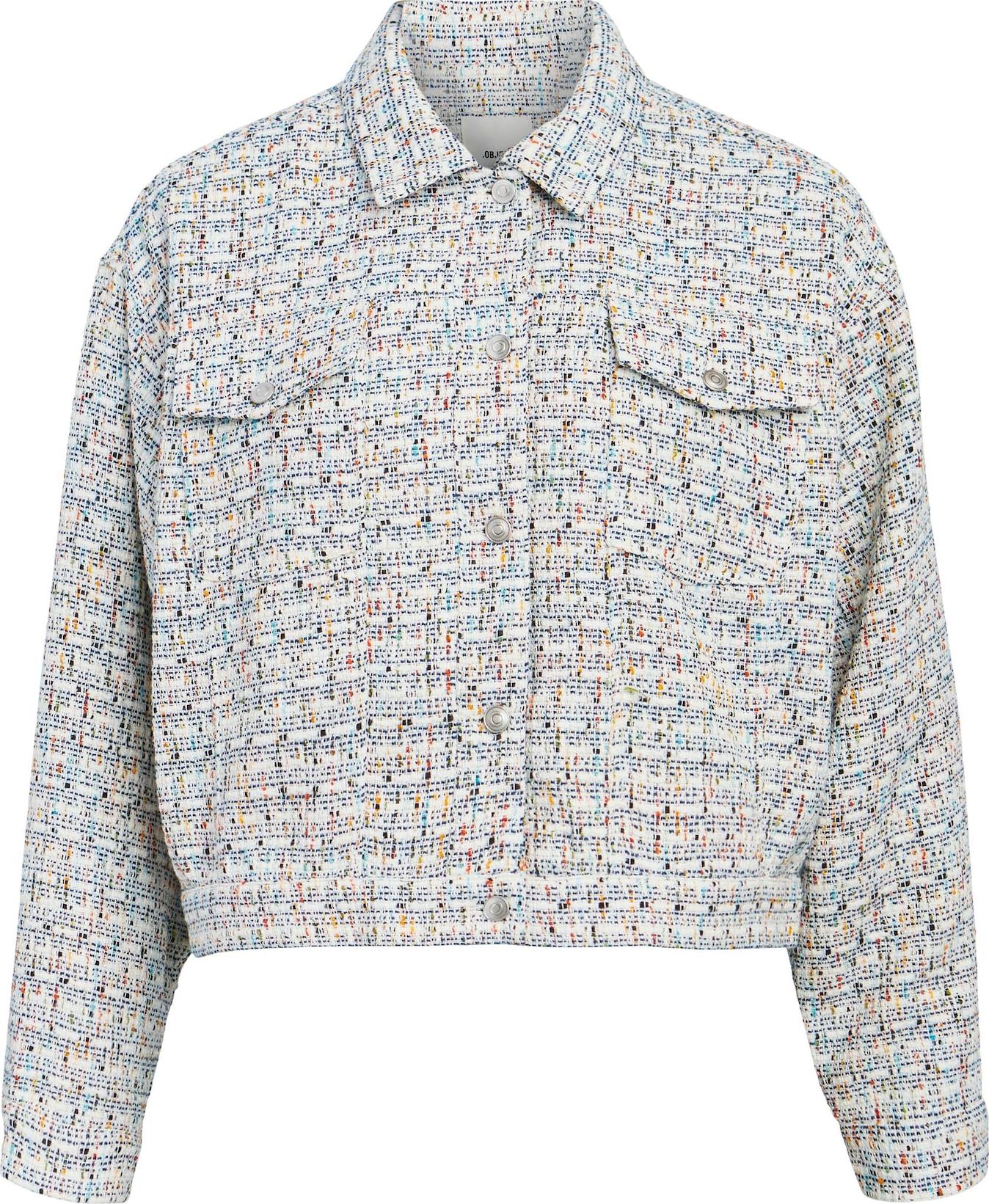 OBJECT Přechodná bunda 'AIVA' krémová / námořnická modř / červená