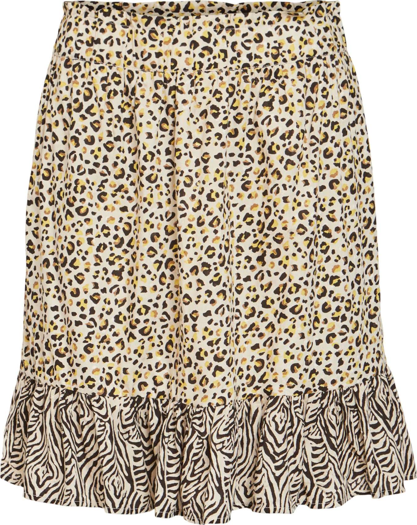 OBJECT Sukně 'ZANDRA' béžová / žlutá / černá